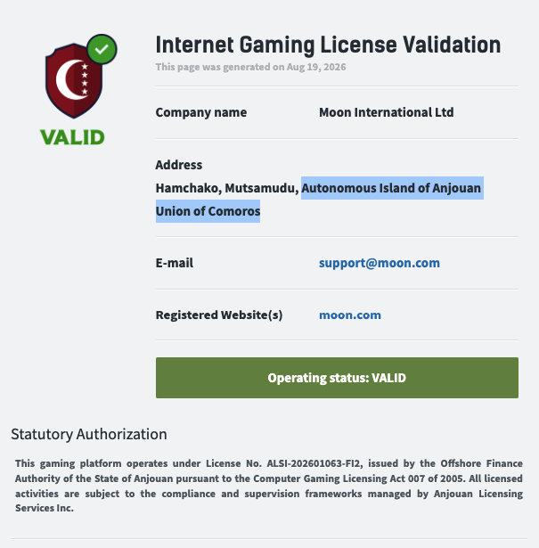 Moon.com License
